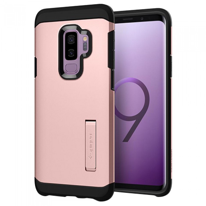 Ốp lưng SamSung Galaxy S9 Plus Spigen Tough Armor (Vàng Hồng)